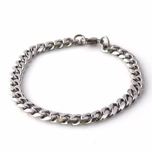 Men's Bracelet Curb Chain Stainless Steel 8" 7mm Party Gift